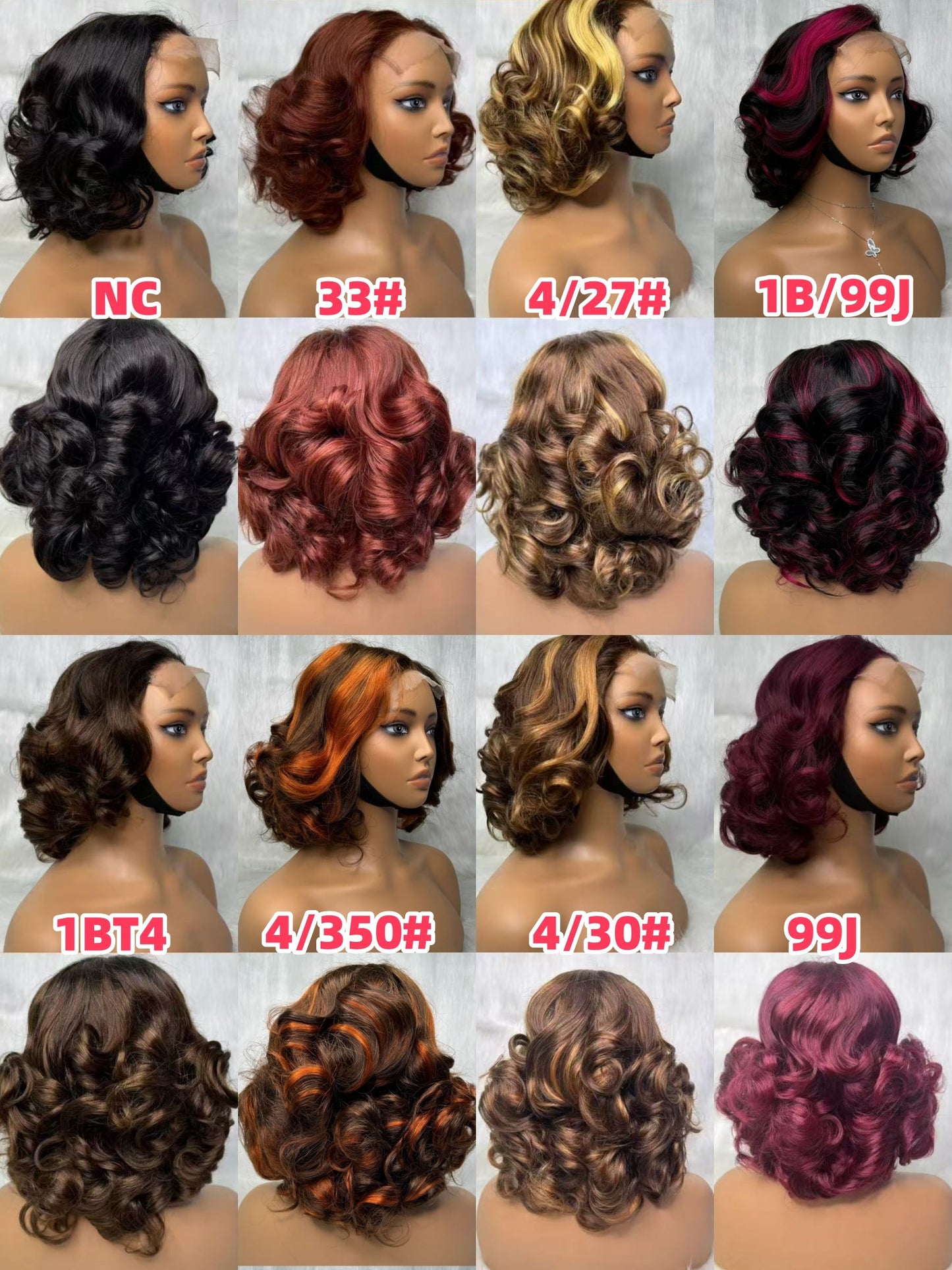 53$ Promotion 5x5 Loose Wave Wigs 14inch Ombre Color Raw Virgin Hair Wigs 4/350 1B/99J 4/27 Lace Closure Curly Wigs