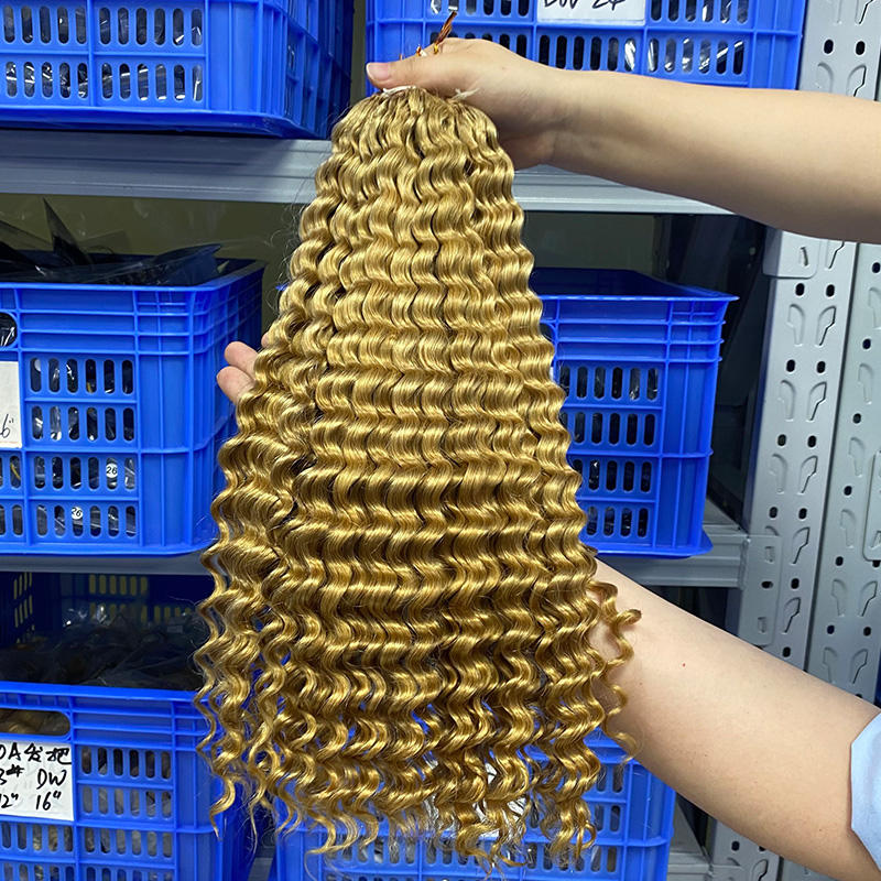 100%Unprocessed Wholesale Price Vietnamese Hair Crochet Human Hair for Braiding Deep Wave Feathers Crochet Hair Extensions