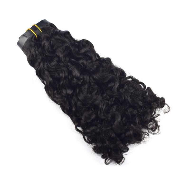 Burmese Curly Seamless Clip Ins 100% Human Hair Raw Pu Clip in Full and Thick Natural Invisible Seamless Clip in Hair Extension
