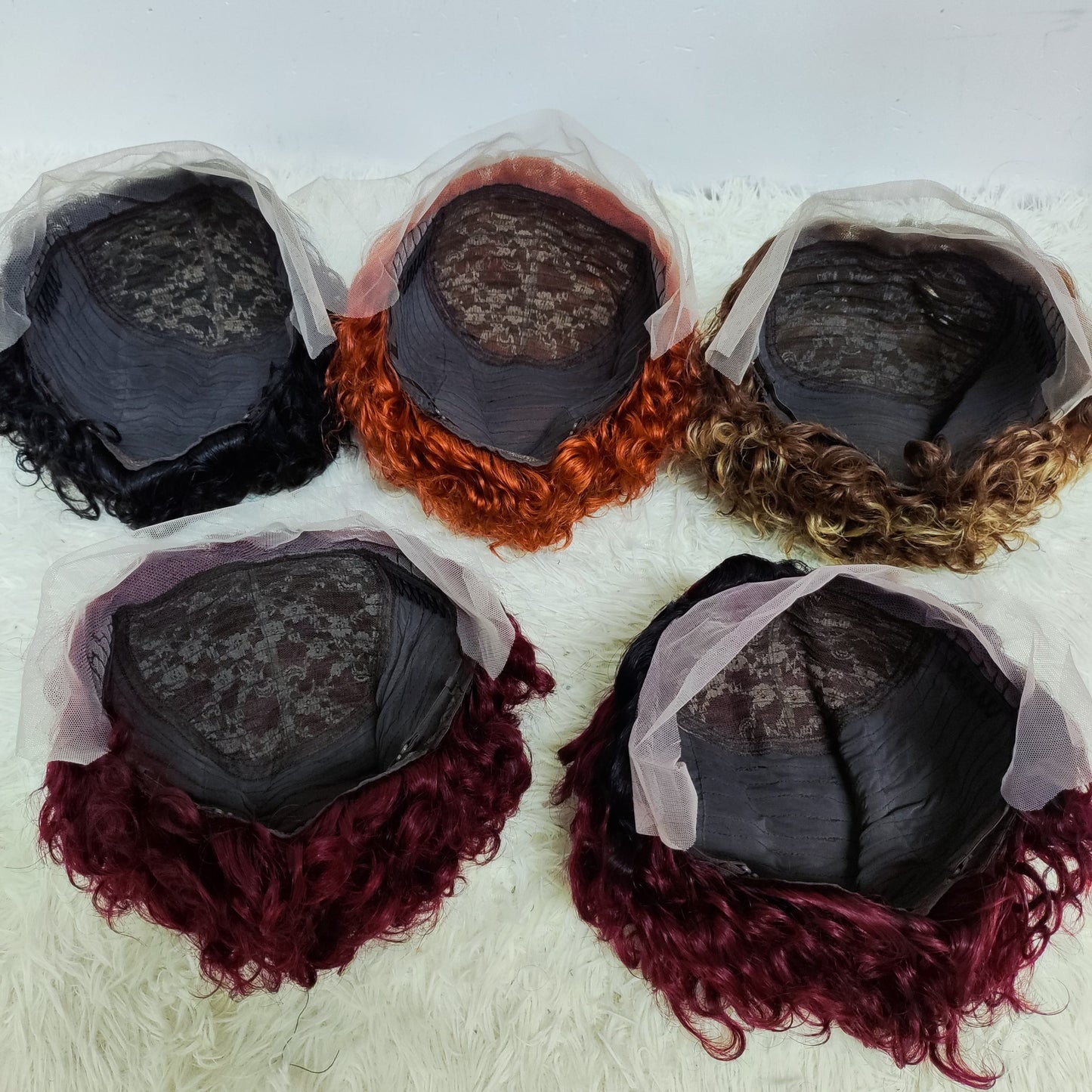 Promotion 8$ 1PCS Pixie Curly Lace Frontal Wigs Wholesale Brazilian Wig Short Cut 100% Human Hair Black Woman 110gram