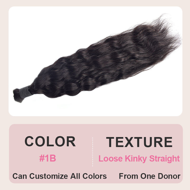 Raw Vietnamese Hair Bulk Wholesale Curly Human Hair Bulk Humain Wavy for Braiding Hair Wet and Wavy