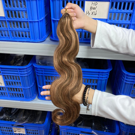 Hot Sale 100% Human Hair Unprocessed Price Vietnamese Hair Body Wave Color 4/30 Feathers Crochet Hair for Braiding