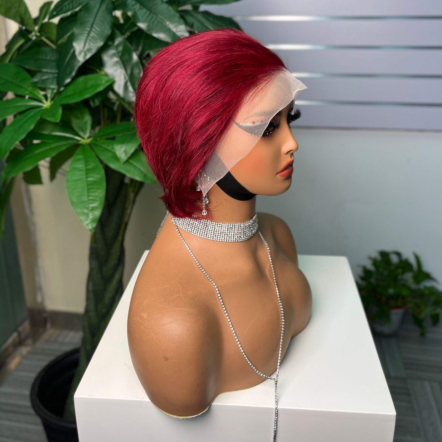 100% Human Hair Straight Wig 13x4 Frontal Short Pixie Wig Straight Hair