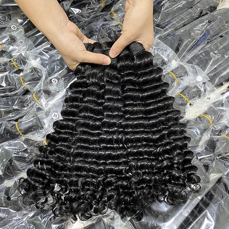 Factory Price Vendor Brazilian 100% Human Hair Color Bulk Hair Braiding Cuticle Aligned Virgin Hair Deep Wave