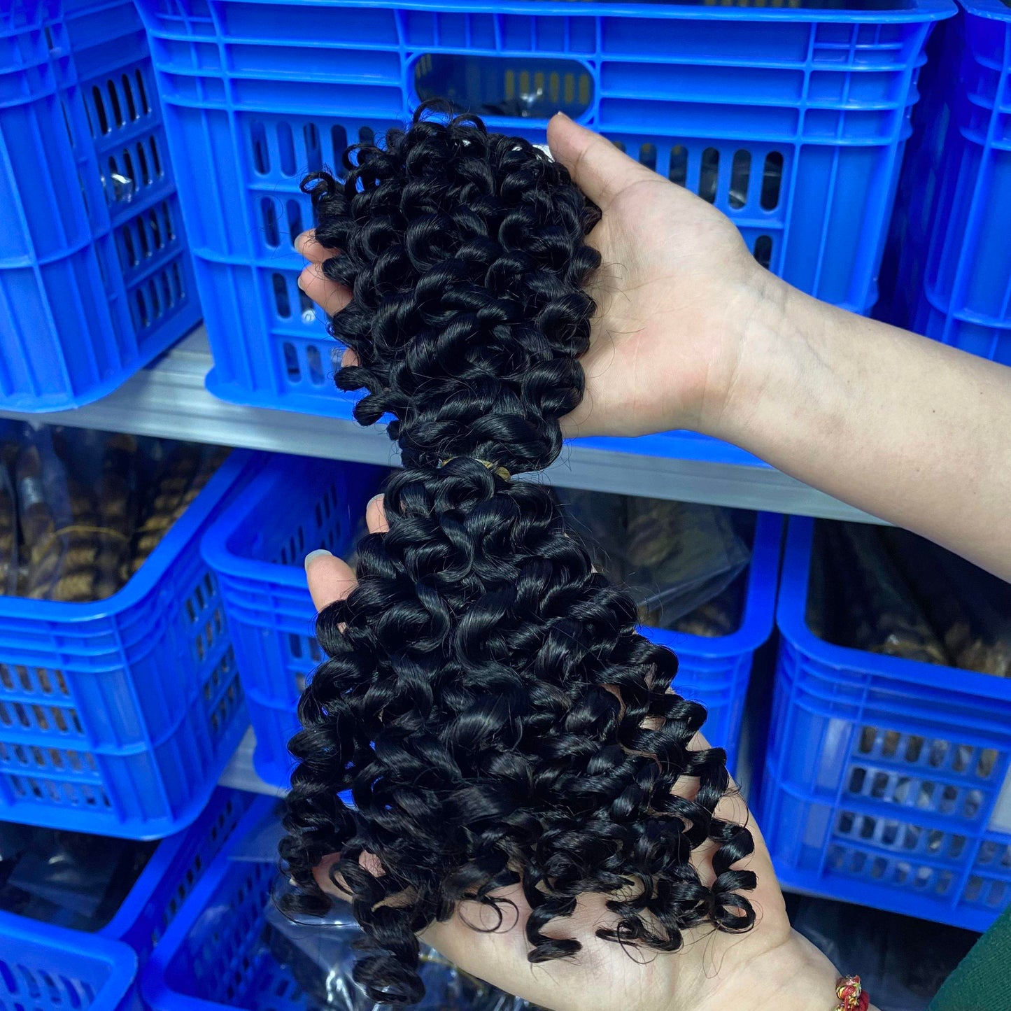 100% Natural Human Hair for Braiding Super Double Drawn Hair Bulk SDD Boho Braids Full and Thick Deep Curls
