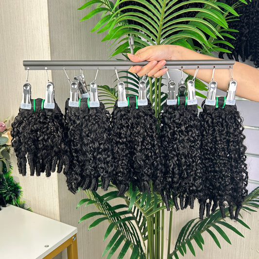 Wholesale Hot Selling Pixie Hair Bundle 100g Per Pack Double Drawn Spring Pissy Curly Hair Extension 100% Human Hair