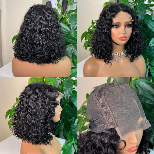 Highlight SDD Natural 5x5 Glueless Lace Frontal 250% Density Water Wave Human Hair Wig
