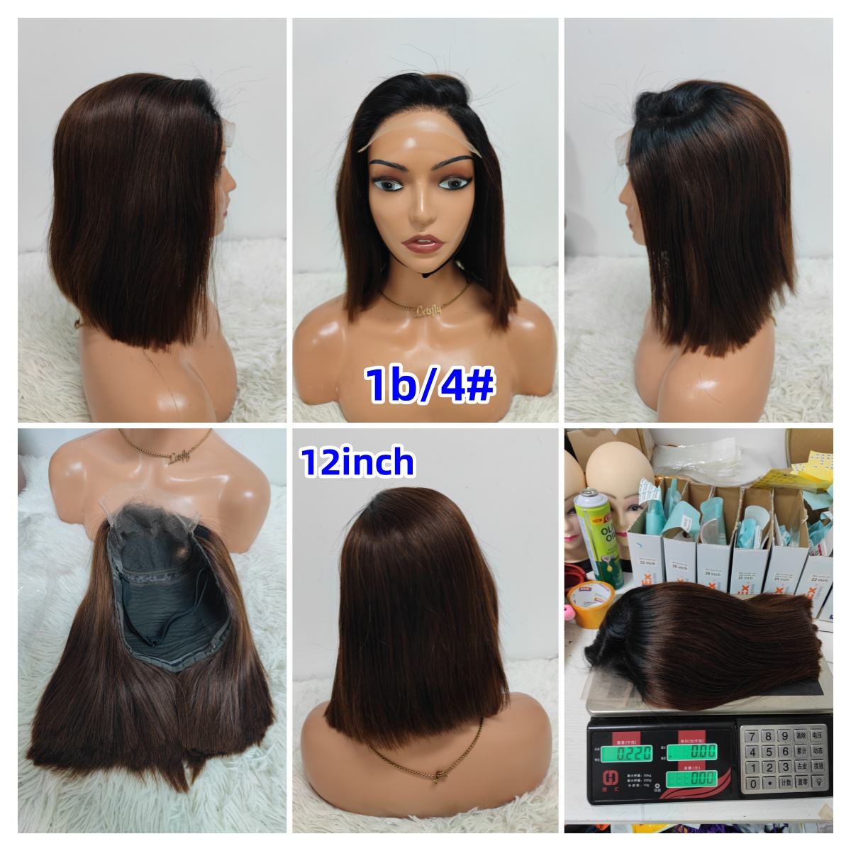 Promotion Glueless Wigs 12A SDD Double Drawn C Part 5x5 Lace Closure Bob Wigs 8 10 12 14 Inch 100% Human Hair Wholesale