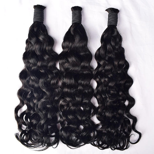 100% Raw Human Hair Bulk Italian Curly Virgin Cuticle Aligned Braiding Hair Braids Hair Extension for Black People