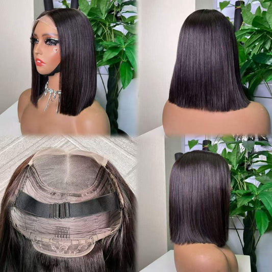 HD 5x5 Closure Bob Wig Super Double Drawn 100% Human Hair Glueless