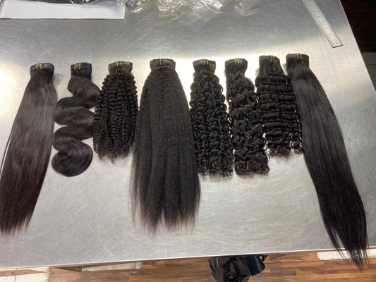 New Design Virgin Hair Seamless Invisible Clip in Hair Extension Deep Wave Injected PU Clip in Hair Extensions for Black Women