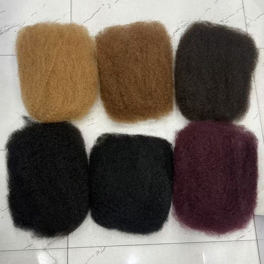 12-22inch Afro Kinky Bulk Human Hair for Dreadlocks and Braids in Natural Black 30# Accessories Afro Kinkys Bulk for Braiding