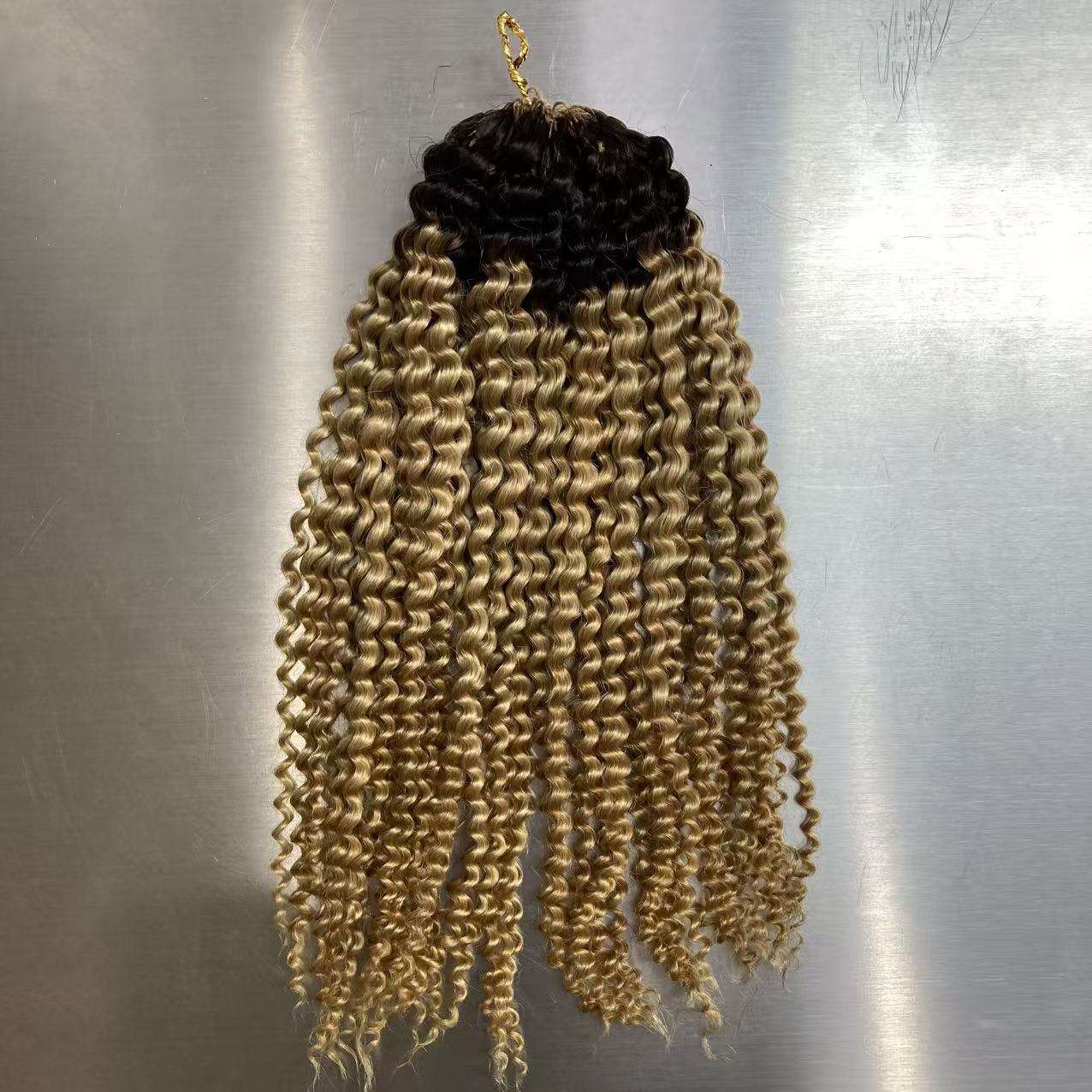 100%Unprocessed Vietnamese Hair Crochet Human Hair for Braiding Deep Curly T1B/27# Feathers Crochet Hair Extensions