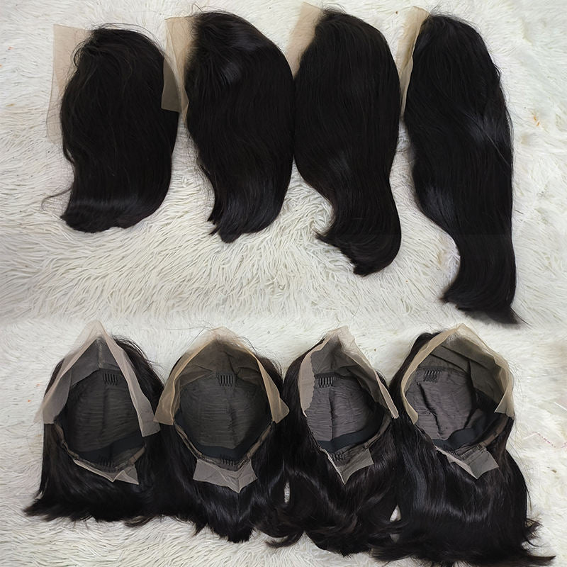 Promotion Fuller 200% Straight and Water Wave Bob Wigs 13x4 Lace Frontal Virgin Human Hair 10 12 14 16 Inch Wholesale Cheap Wigs