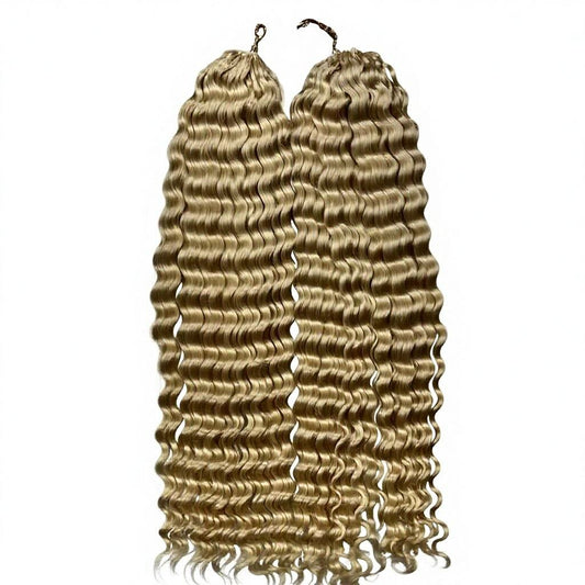 Wholesale Price 100% Vietnamese Remy Human Hair Deep Wave Color Blonde Crochet Extensions for Braiding Hair