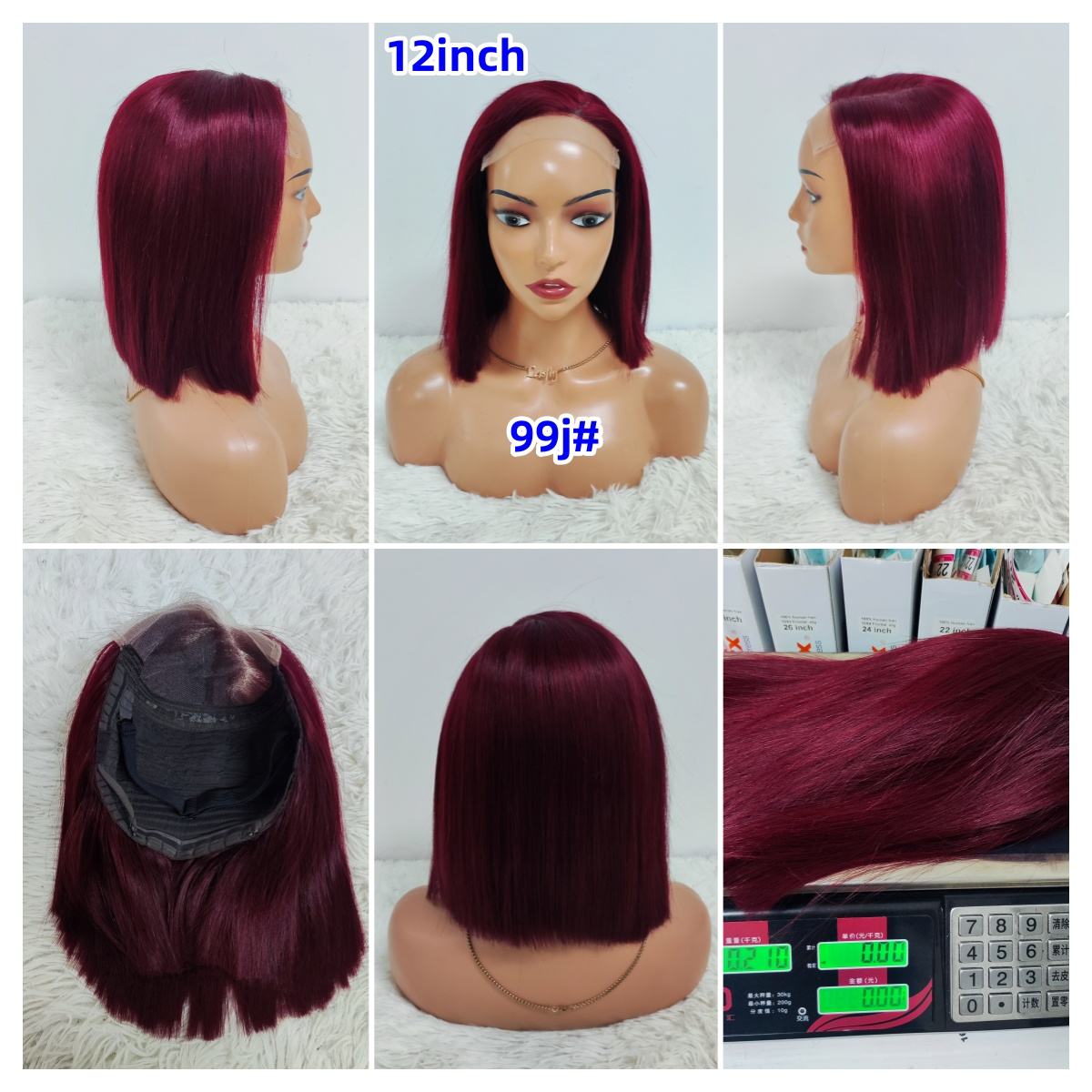 Promotion Glueless Wigs 12A SDD Double Drawn C Part 5x5 Lace Closure Bob Wigs 8 10 12 14 Inch 100% Human Hair Wholesale