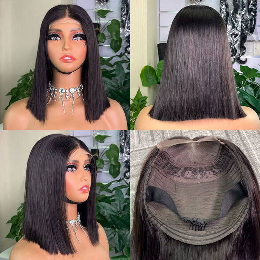 Wholesale 100% Human Hair Wig SDD Vietnam Bone Straight Bob Wig Lace Closure Bob Wig