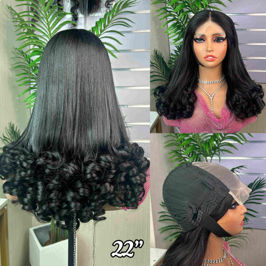 Wholesale Virgin Hair Wig 100% Human Hair Bouncy Wig With 5*5 Closure Bouncy Glueless Wig SDD Quality Full Density