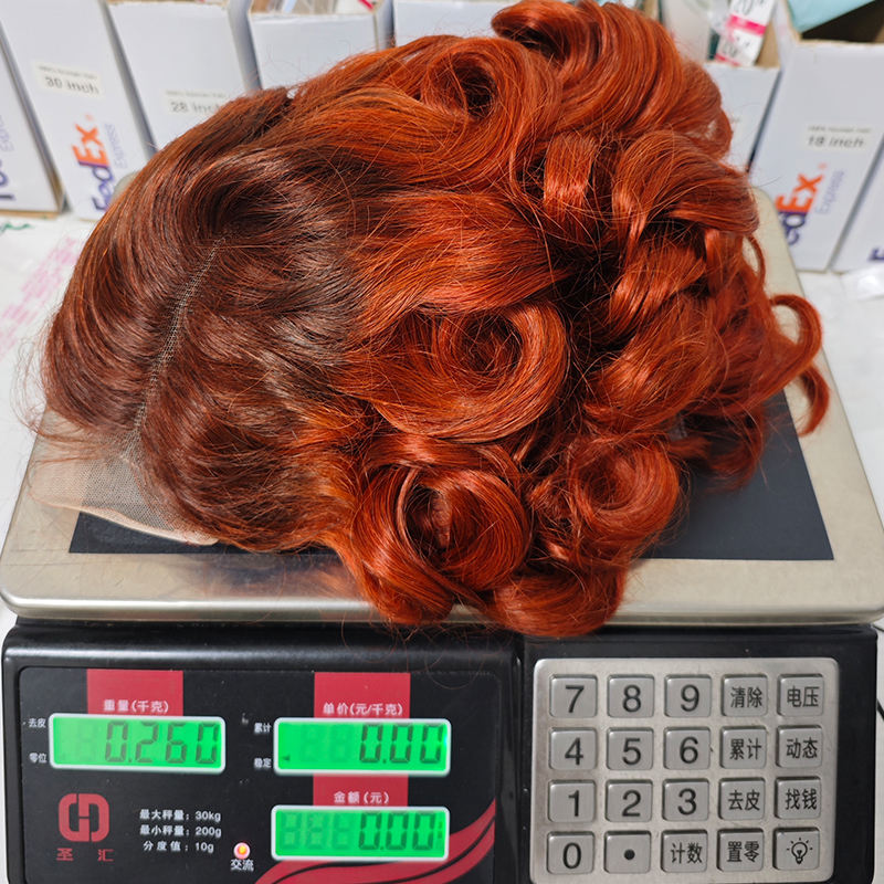 Promotion 47$ 5x5 Lace Closure Loose Wave Wig Brazilian Virgin Human Hair 1BT350 Closure Wig Piano Color Hair Wholesales