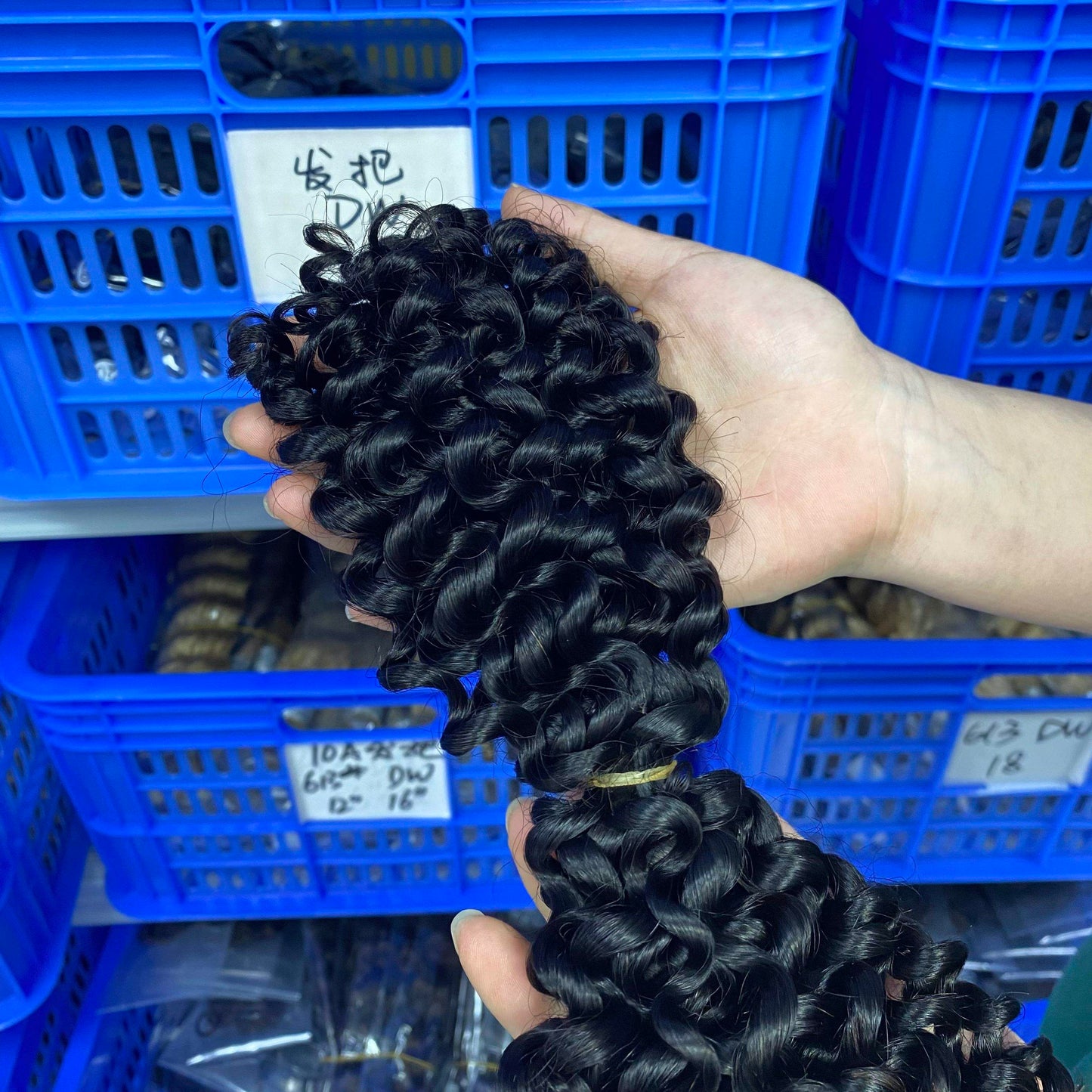 100% Natural Human Hair for Braiding Super Double Drawn Hair Bulk SDD Boho Braids Full and Thick Deep Curls