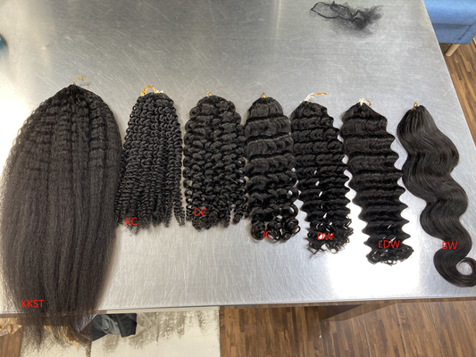 Hot Selling Pre-Looped Kinky Curly Crochet Braids Boho Braiding Bulk 100g Remy Human Hair Extensions No Weft