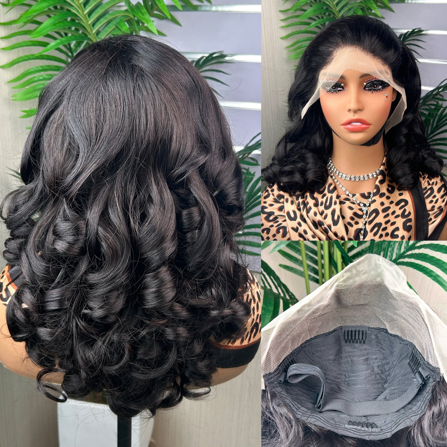 SDD 13X4 Bouncy Curl Wig 100% Human Hair 300% Density