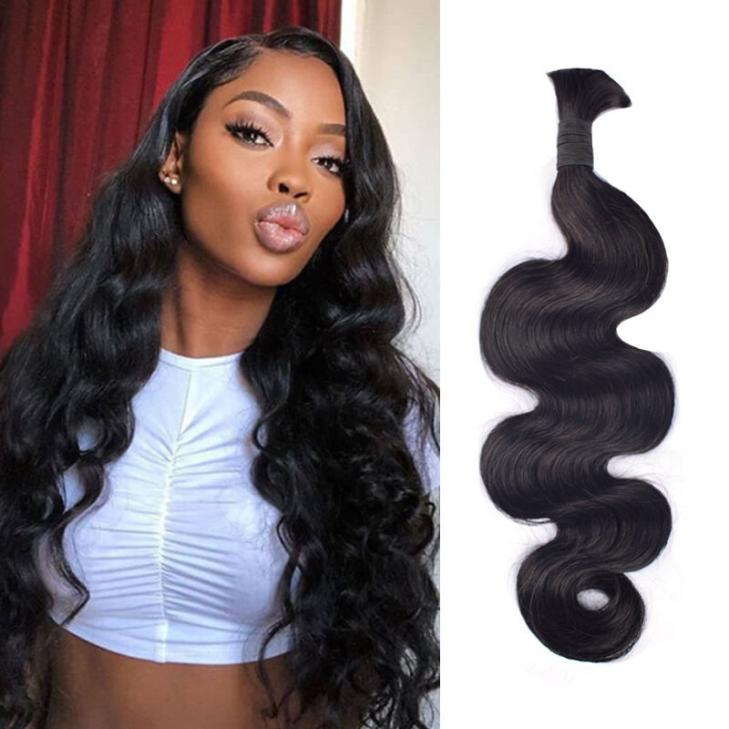 Braiding Hair Wholesale Body Wave Bulk Human Hair Extensions for Braiding Hair Packaging Custom