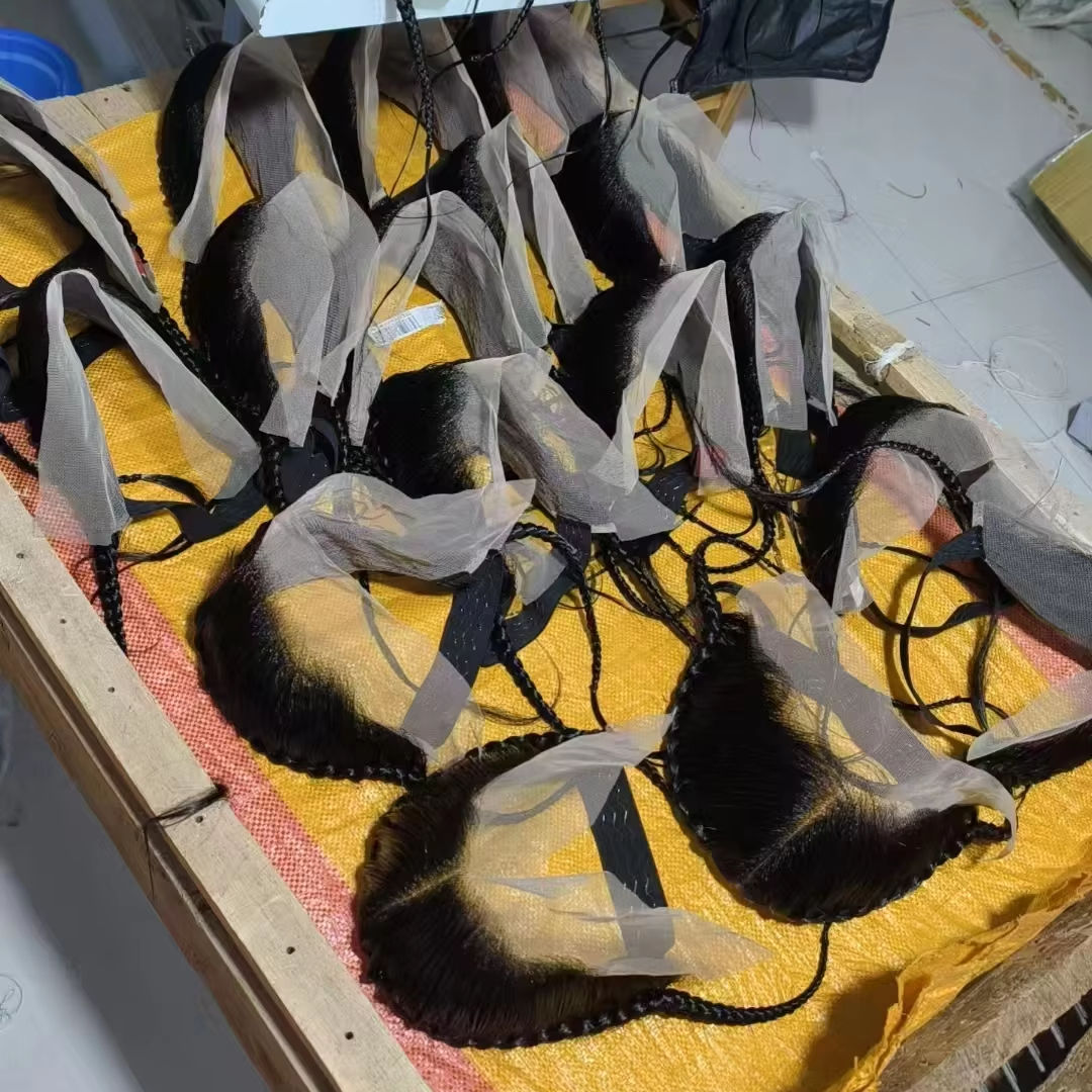 Promotion 12-16inch Wholesale Frontal 13x4 Natural Hairline Lace Frontal with Braids 100% Human Hair for Headband