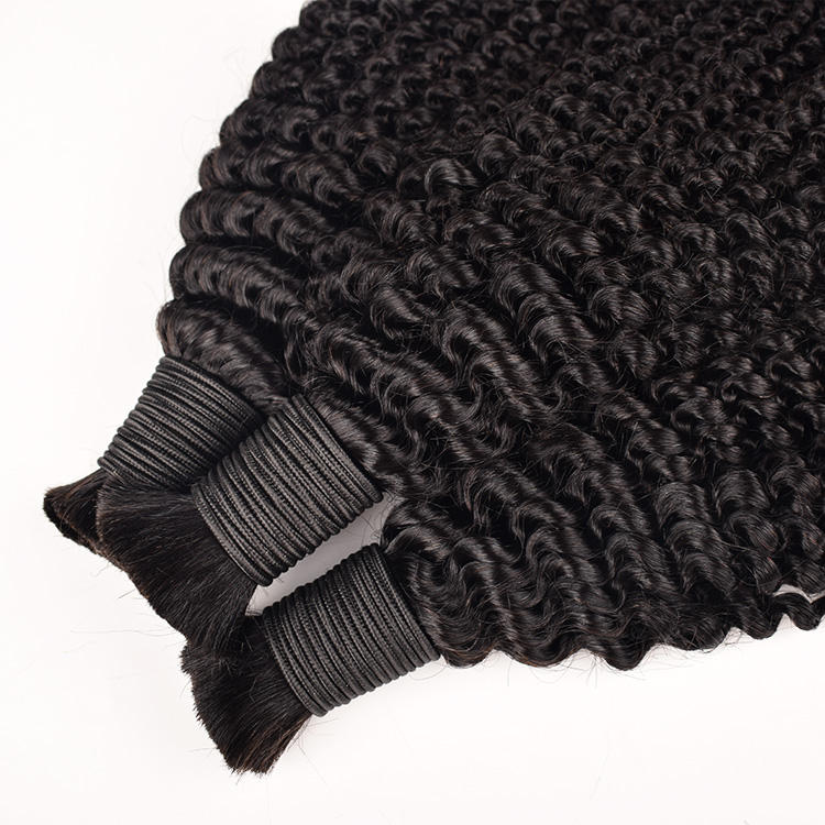 Raw Hair Unprocessed Donor Afro Kinky Curly Wholesale Bulk Human Braiding Hair Sale Brazilian Hair for Wigs