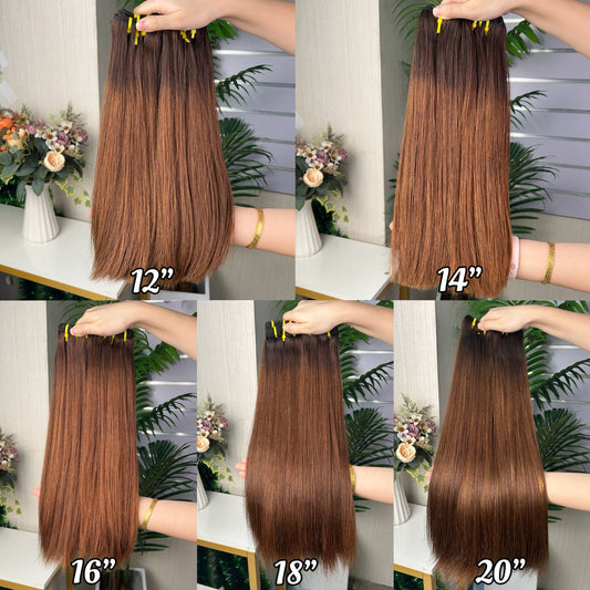 Bone Straight Hair Bundles Brown Color High Quality Top Selling Wholesale Factory Price