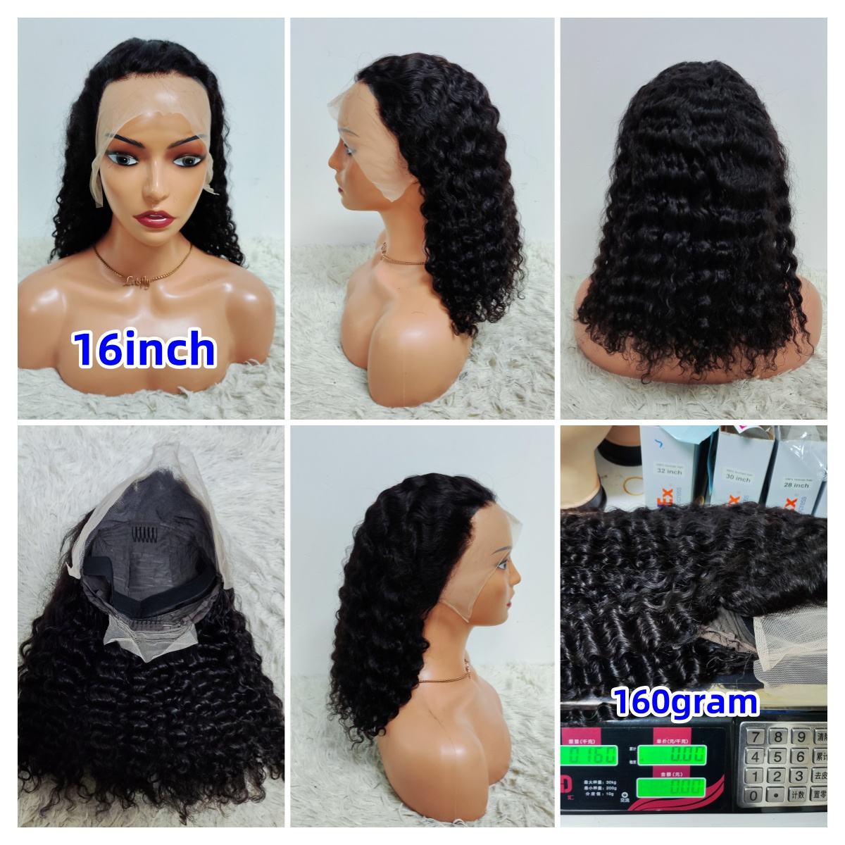 Promotion 21$ Water Wave 10 12 14 16inch 13x4 Lace Frontal Curly Remy Wigs 100% Human Hair 9A 180% Wholesale Available