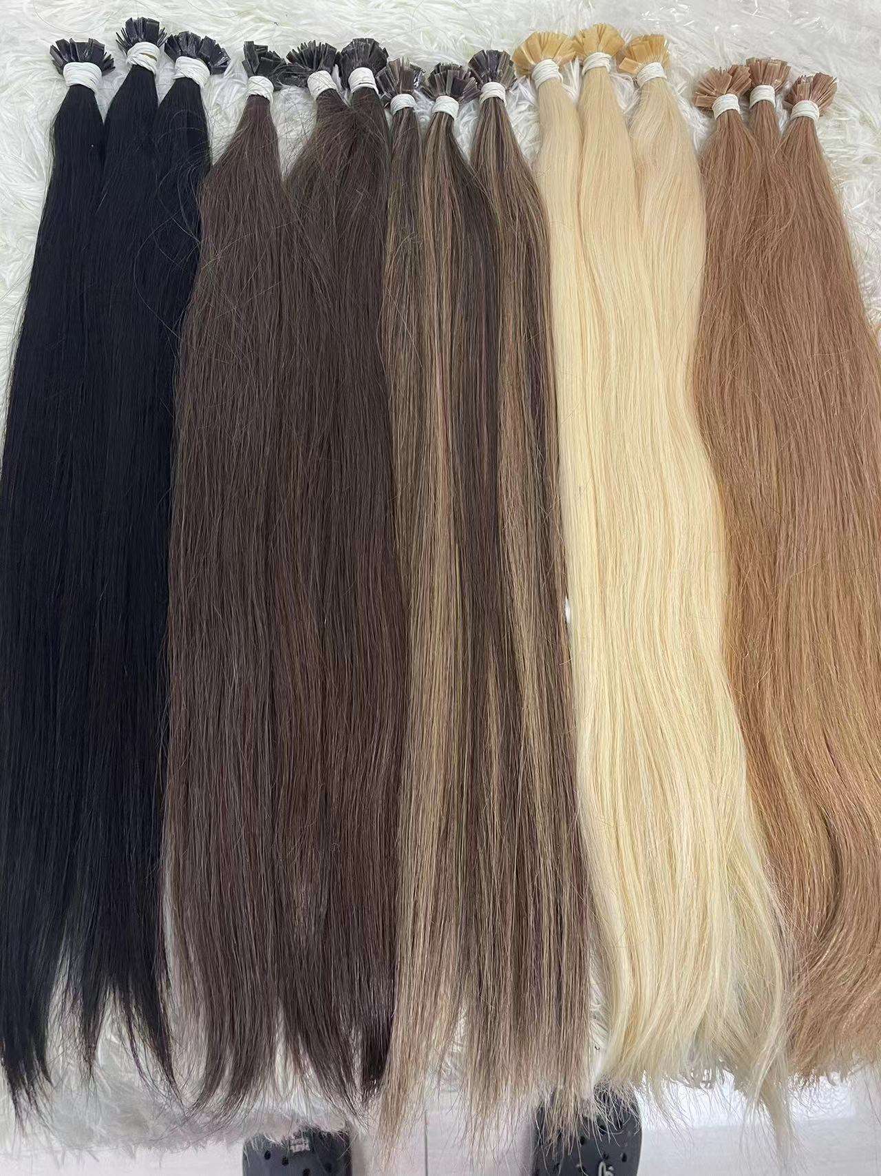 Flat Tip Human Hair Extensions Virgin Remy Hair Wholesale Blonde 27# Color 50Gram/Pack 18-30inch Natural Straight Hair