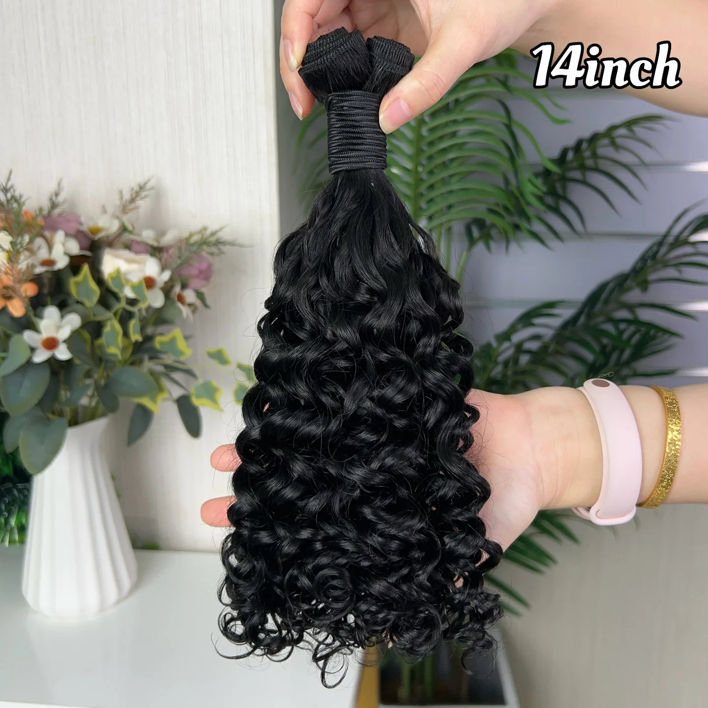 12a Fumi Super Double Drawn Virgin Human Hair Amazing Curly Bundles