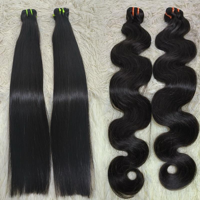 Double Drawn Virgin Human Hair 11A Raw Burmese Hair Bundles 26 28 30Inch Straight Body Wave Unprocessed Hair Extensions