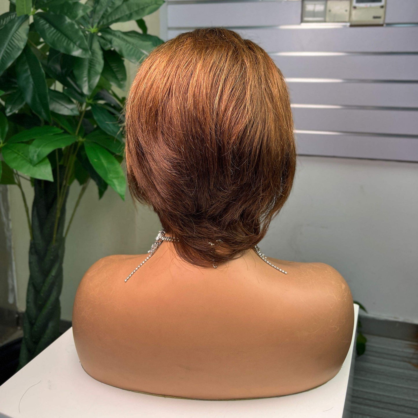 100% Human Hair Straight Wig 13x4 Frontal Short Pixie Wig Straight Hair