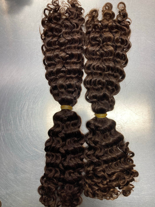 Factory 100% Human Hair for Braiding Super Double Drawn Hair Bulk SDD Boho Braids Full and Thick Deep Curly