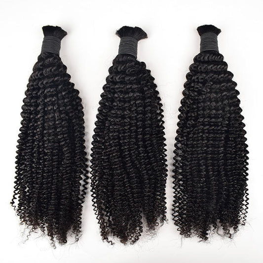 Raw Hair Unprocessed Donor Afro Kinky Curly Wholesale Bulk Human Braiding Hair Sale Brazilian Hair for Wigs