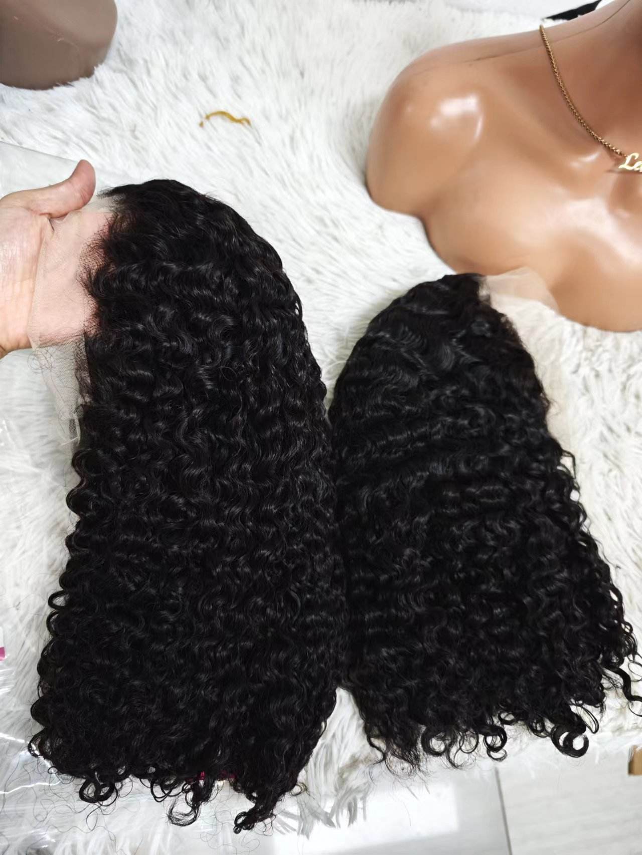Promotion 21$ Water Wave 10 12 14 16inch 13x4 Lace Frontal Curly Remy Wigs 100% Human Hair 9A 180% Wholesale Available