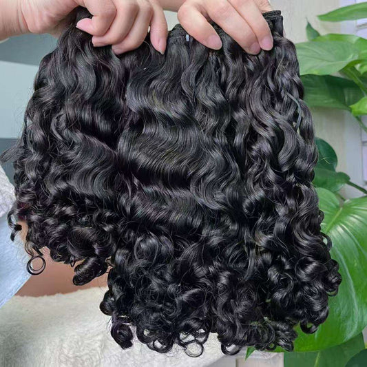 Super Double Drawn Hair Bundle Roman Curl Raw Virgin