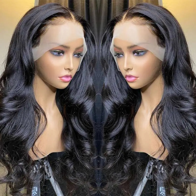 13x4 Transparent Lace Frontal Body Wave Wigs Brazilian Virgin Hair