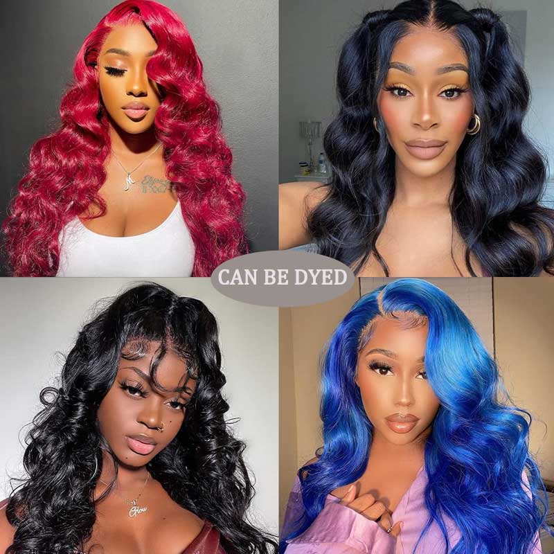 13x4 Full Frontal Lace Wigs Pre Plucked Body Wave Human Hair Wigs With Baby Hair