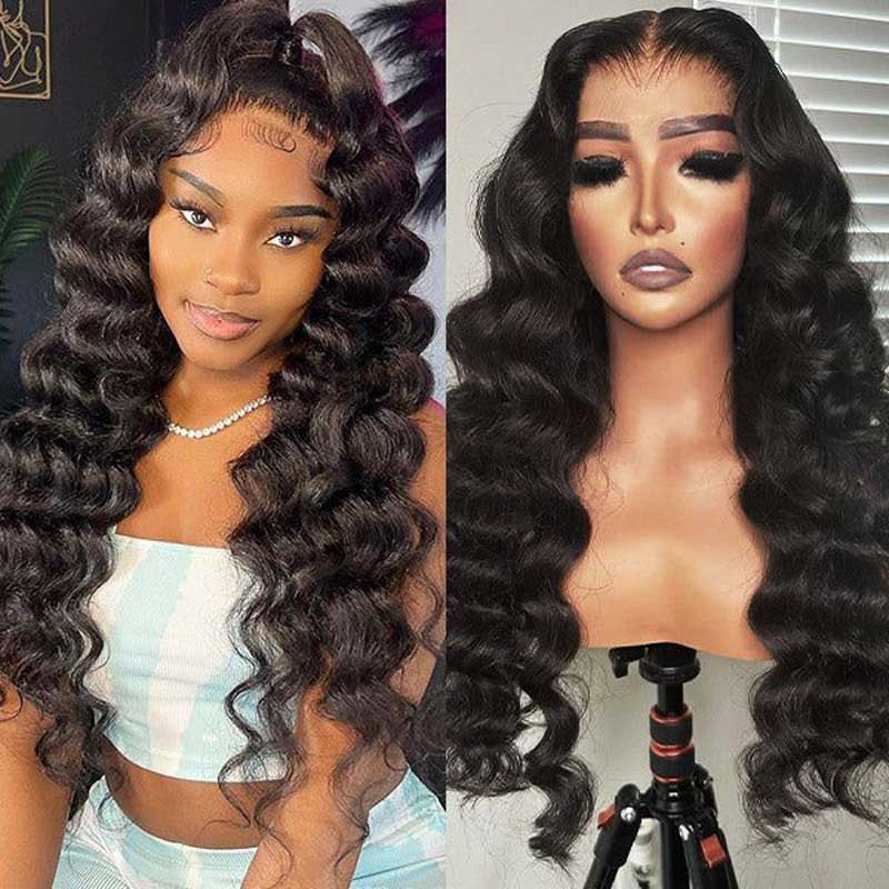 13x4 HD Lace Wigs Loose Deep Wave Lace Front Wig  High Density Quality Human Hair Wig