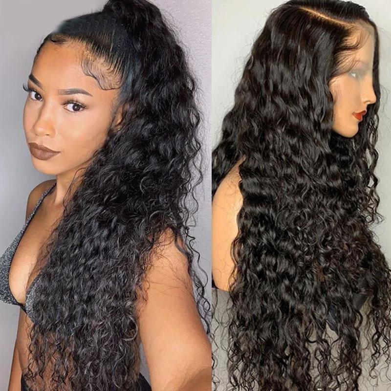 13x4 Human Hair Lace Front Wigs For Women Unprocessed Virgin Water Wave Human Wigs