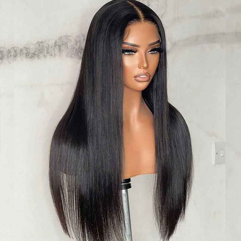 13x4 Lace Front Wigs Brazilian Straight Human Hair Wigs Pre Plucked With Baby Hair