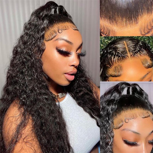 13x6 Frontal Lace Wigs Transparent Lace Jerry Curly Wigs Blend Well With Natural Hair