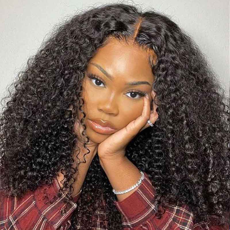 13x6 Frontal Lace Wigs Transparent Lace Jerry Curly Wigs Blend Well With Natural Hair