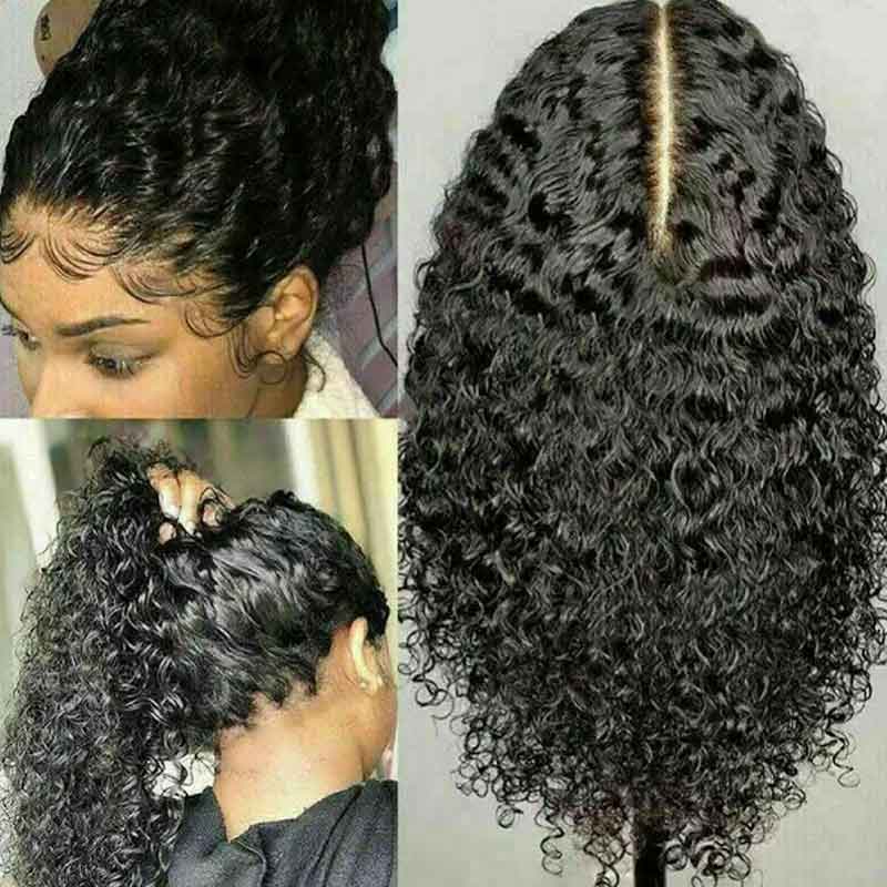 13x6 Frontal Lace Wigs Transparent Lace Jerry Curly Wigs Blend Well With Natural Hair