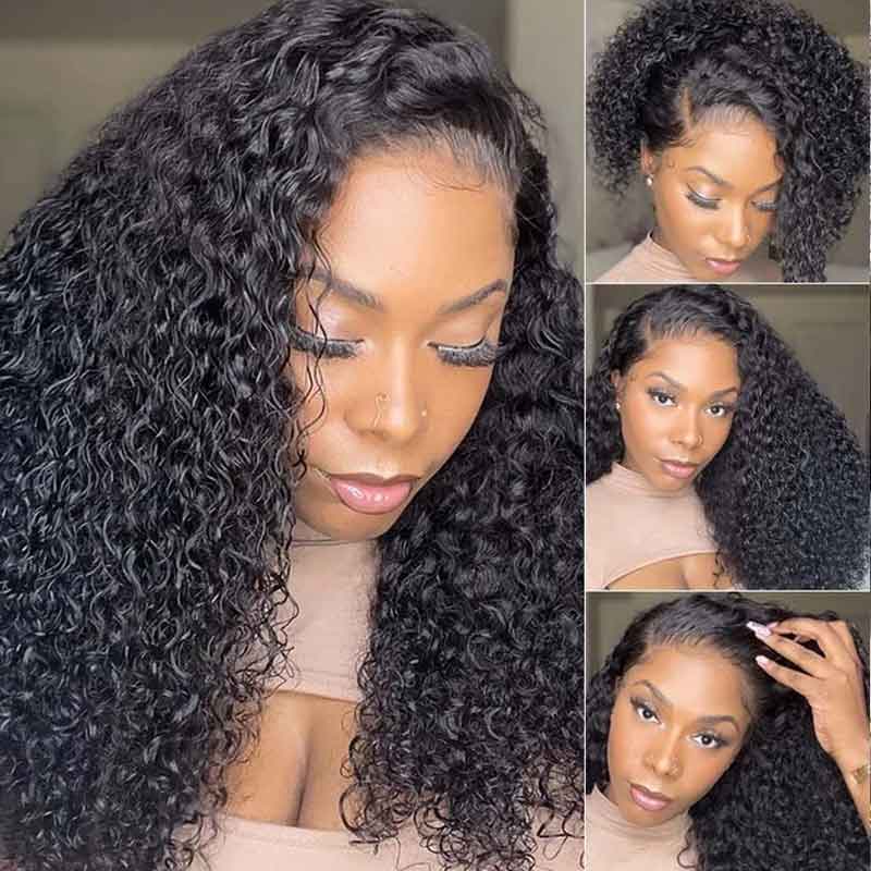 13x6 Frontal Lace Wigs Transparent Lace Jerry Curly Wigs Blend Well With Natural Hair