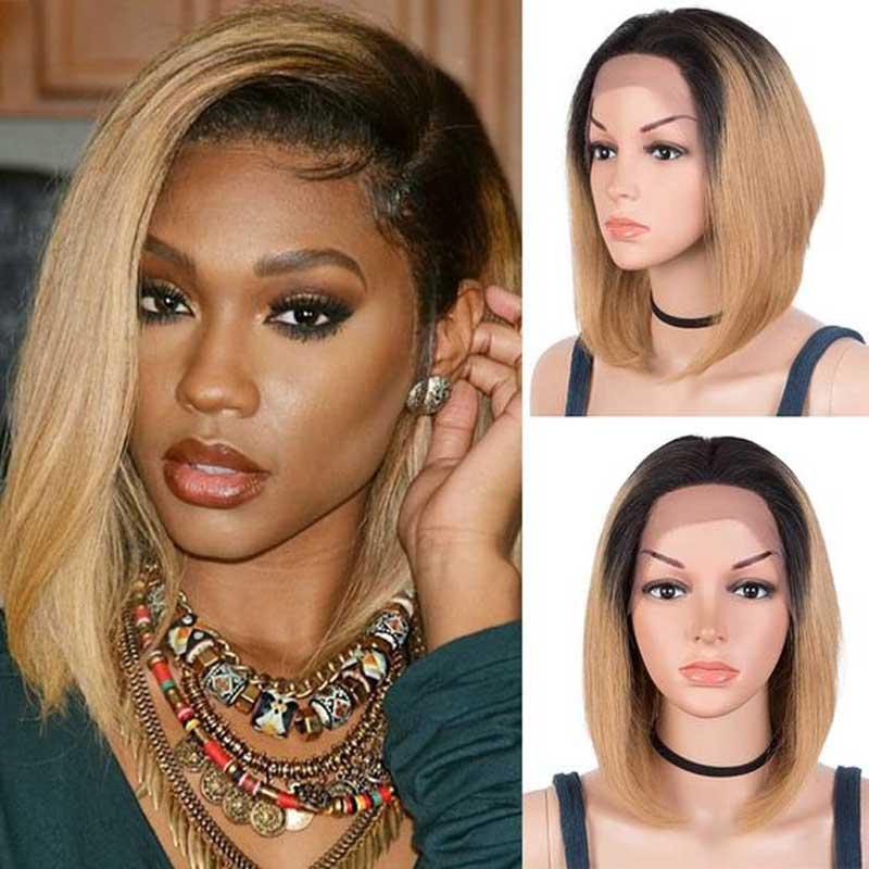 1B/27 Short Bob Lace Front Human Hair Wigs 13x4 Lace Front Wig for Women