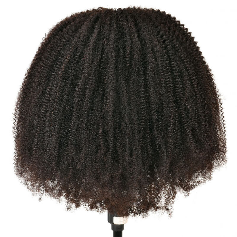 Ulike Afro Curly V Part Wig No Glue No Sew No Gel No Leave Out Needed Virgin Human Hair Thin Part Wig